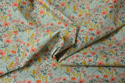 Baumwolle | FLOWER Blumenwiese | mint